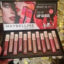  Maybelline New York lip gloss kit with multiple shades for glossy lips