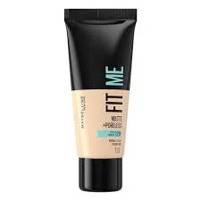 Maybelline Fit Me Matte Foundation 110 tube for natural skin tone coverage