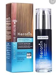  Keratin-rich hair serum for smoothing and strengthening hair strands