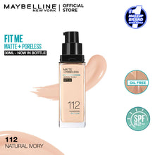  Maybelline Fit Me Matte Foundation 112 tube for light beige skin tone.